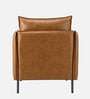 Lucas Leatherette Armchair In Tan Colour