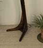 Lucas Wooden Floor Lamp with Brown Base and Jute Fabric Lampshade