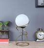 Lucca White Shade Table Lamp With Metal Base