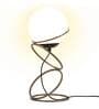 Lucca White Shade Table Lamp With Metal Base