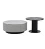 Lucca Italian Glass Top Coffee Table Set Of Two In White Finish