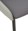 Lucca Italian Leatherette Dining Chair In Grey Finish
