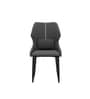 Lucca Italian Leatherette Dining Chair In Grey Finish