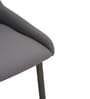 Lucca Italian Leatherette Dining Chair In Grey Finish