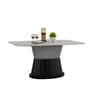 Lucca Italian Marble 6 Seater Dining Table In Grey Finish