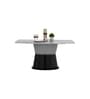 Lucca Italian Marble 6 Seater Dining Table In Grey Finish