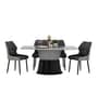 Lucca Italian Marble 6 Seater Dining Table In Grey Finish