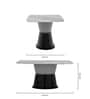 Lucca Italian Marble 6 Seater Dining Table In Grey Finish