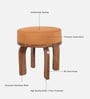 Lucca Upholstered Stool in Tubbaq Finish Lucca Upholstered Stool in Tubbaq Finish