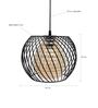 Lucea Black Metal Hanging Light