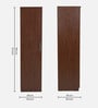 Lucena 1 Door Wardrobe in Dark Choco Finish