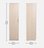 Lucena 1 Door Wardrobe in Light Choco Finish