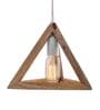 Lucia Beige Wood Hanging Light