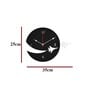 Lucia Engineered Wood Black Wall Clock