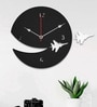 Lucia Engineered Wood Black Wall Clock