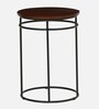 Luciano Metal End Table In Brown Colour