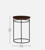 Luciano Metal End Table In Brown Colour