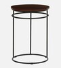 Luciano Metal End Table In Brown Colour