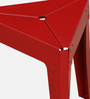 Lucita Metal Seating Stool In Red Colour