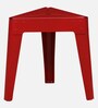 Lucita Metal Seating Stool In Red Colour