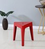 Lucita Metal Seating Stool In Red Colour