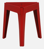 Lucita Metal Seating Stool In Red Colour