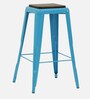 Lucy Metal Bar Stool In Blue Colour
