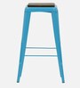 Lucy Metal Bar Stool In Blue Colour