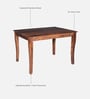 Ludberg Sheesham Wood 4 Seater Dining Set in Provincial Teak Finish