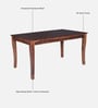 Ludberg Sheesham Wood 6 Seater Dining Set in Provincial Teak Finish