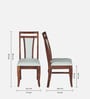 Ludberg Sheesham Wood Dining Chairs in Provincial Teak Finish (Set Of 2)