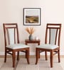 Ludberg Sheesham Wood Dining Chairs in Provincial Teak Finish (Set Of 2)