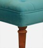 Ludovic Velvet Slipper Chair In Aqua Colour