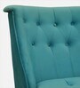 Ludovic Velvet Slipper Chair In Aqua Colour