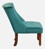 Ludovic Velvet Slipper Chair In Aqua Colour