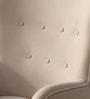 Flora Velvet Wing Chair In Beige  Colour