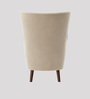 Ludwi Velvet Wing Chair In Beige  Colour