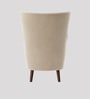 Ludwi Velvet Wing Chair In Beige  Colour