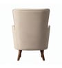 Flora Velvet Wing Chair In Beige  Colour