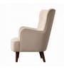 Flora Velvet Wing Chair In Beige  Colour