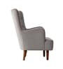 Flora Velvet Wing Chair In Grey Colour