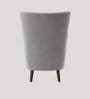 Ludwi Velvet Wing Chair In Grey Colour