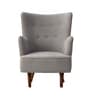 Flora Velvet Wing Chair In Grey Colour