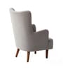 Flora Velvet Wing Chair In Grey Colour