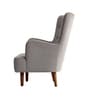 Flora Velvet Wing Chair In Grey Colour