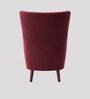 Ludwi Velvet Wing Chair In Maroon Colour