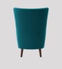 Ludwi Velvet Wing Chair In Teal Blue Colour