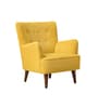 Flora Velvet Wing Chair In Yellow Colour