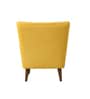 Flora Velvet Wing Chair In Yellow Colour