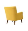 Flora Velvet Wing Chair In Yellow Colour